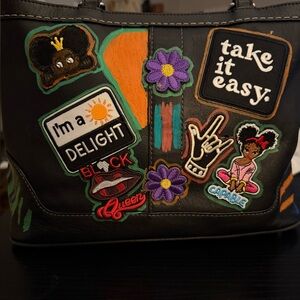 Black coach upcycled Women's Bag